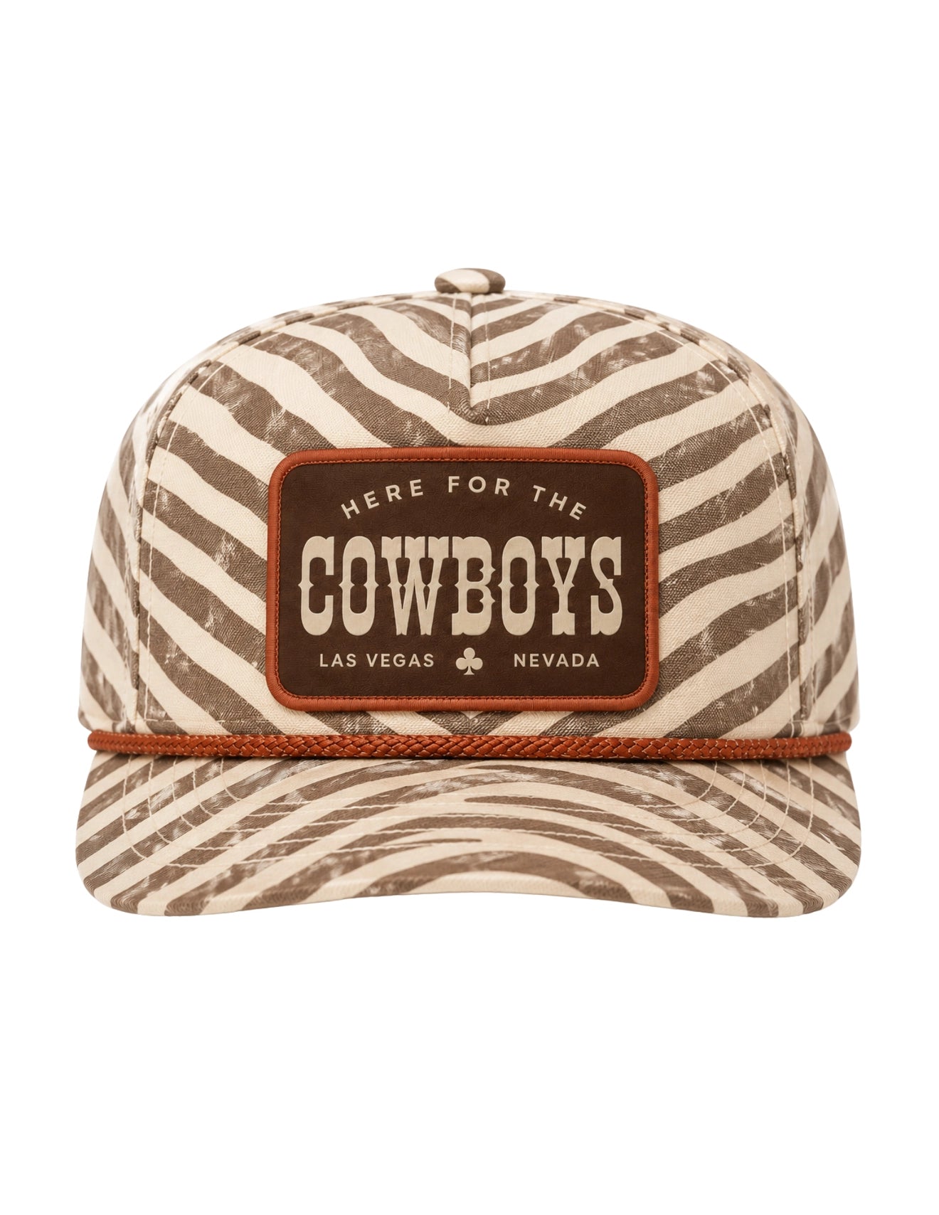 Here for the Cowboys Zebra Western Trucker Hat
