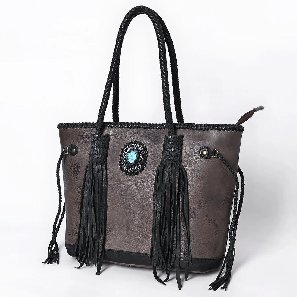 American Darling Braided Leather & Fringe Never Full Bag
