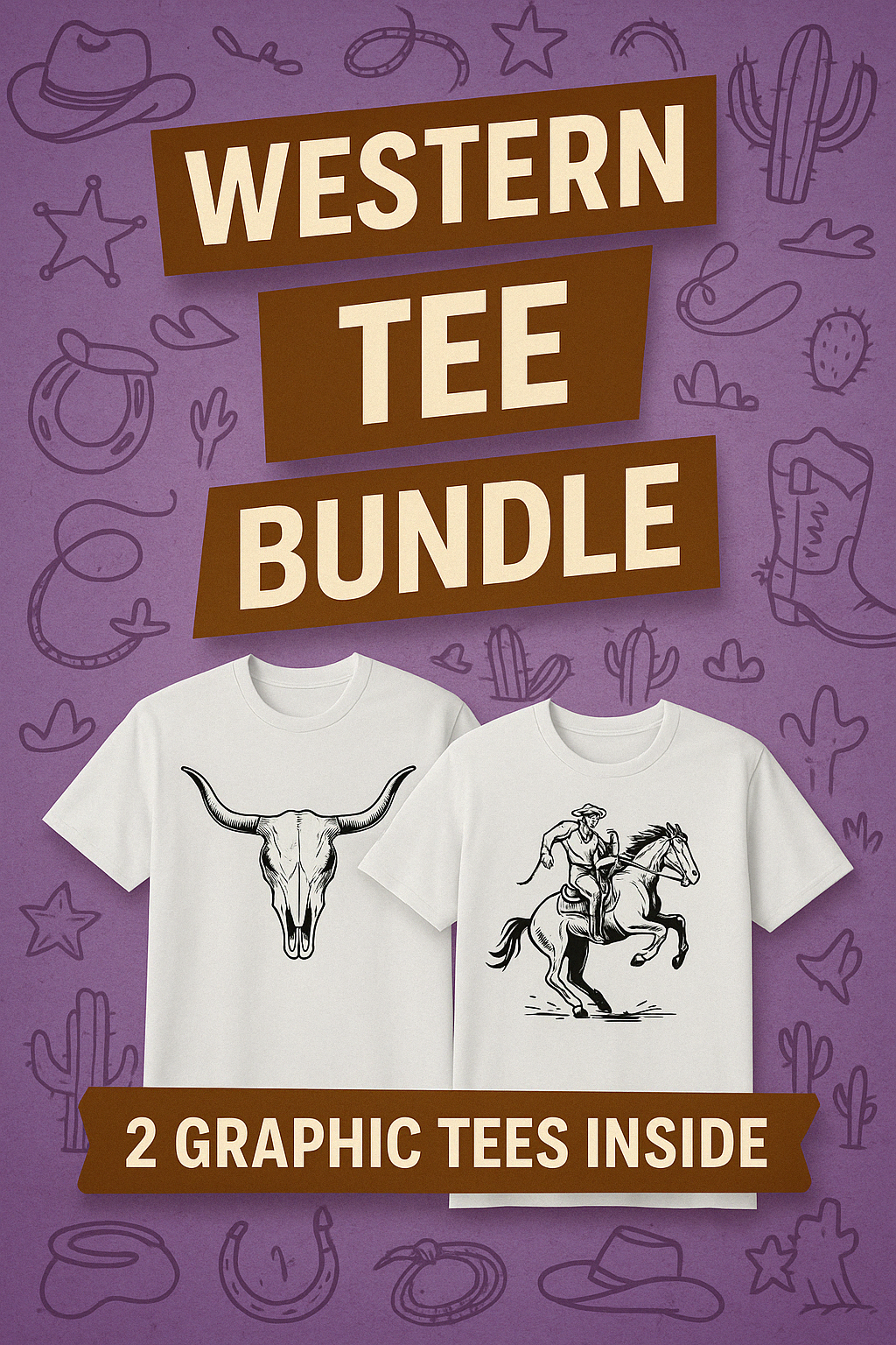 Western Tee Shirt Bundle- TWO T SHIRTS!