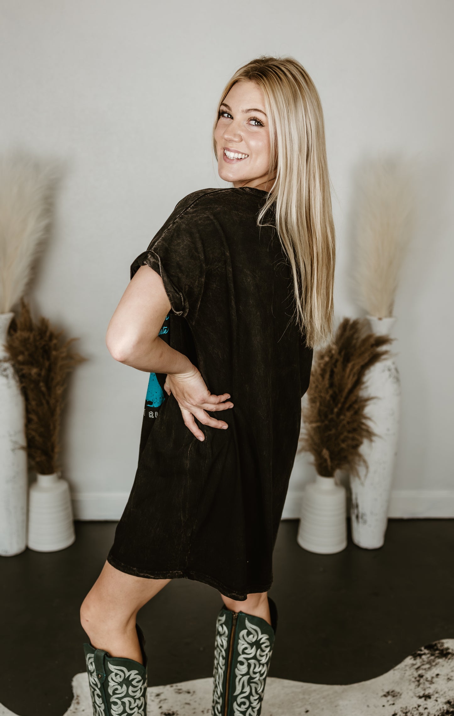 Dont Call Him A Cowboy Mineral Graphic Dress