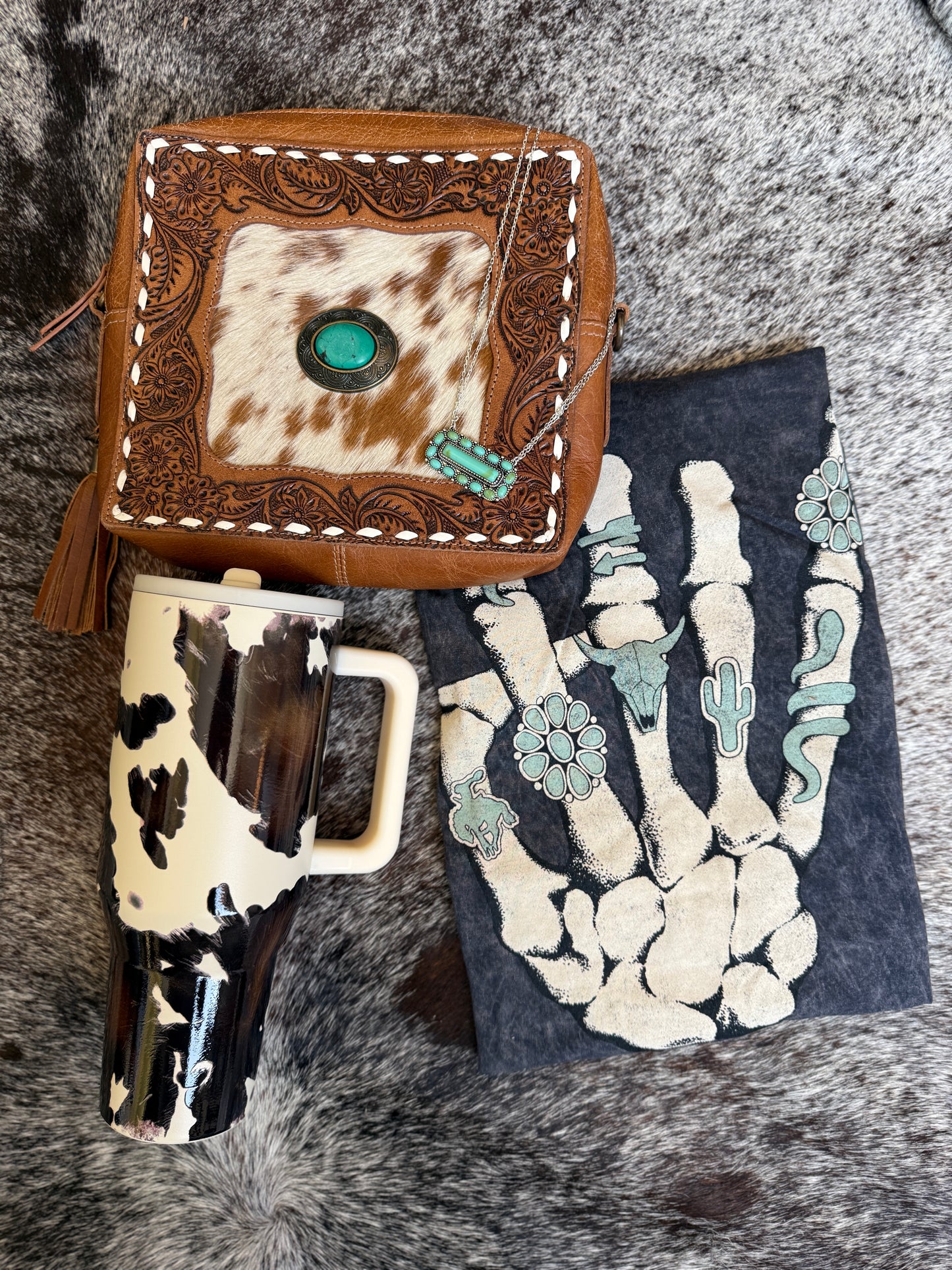 Western Mystery Bundle Box- Western Handbag, Tumbler, Tee, and Accessory