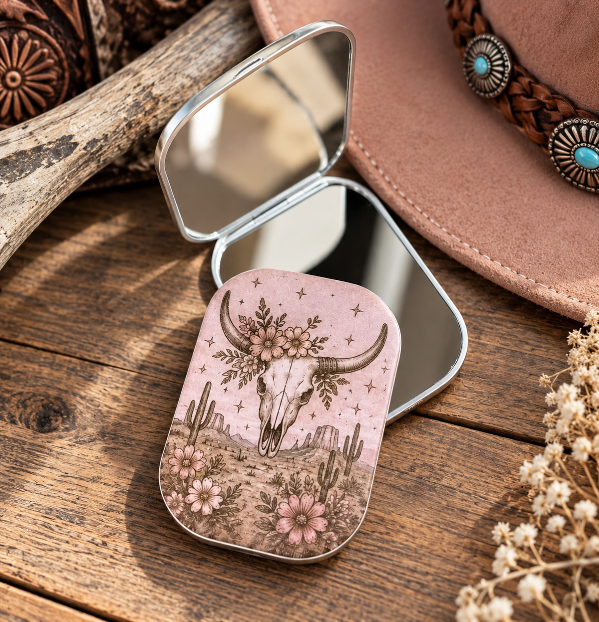 Desert Darling Western Compact Mirror