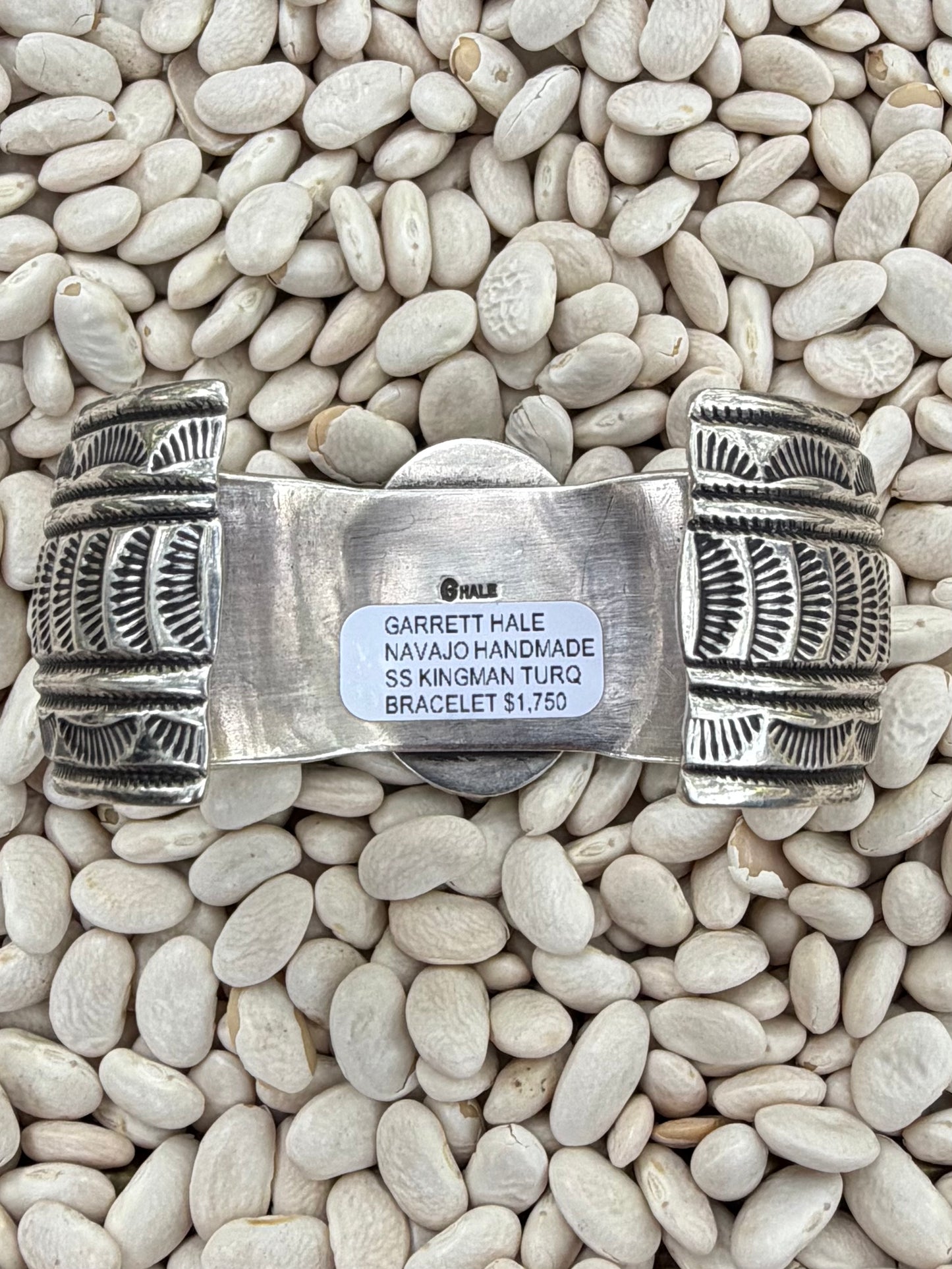 Garrett Hale | Kingman Single Stone .925 Sterling Silver Adjustable Cuff