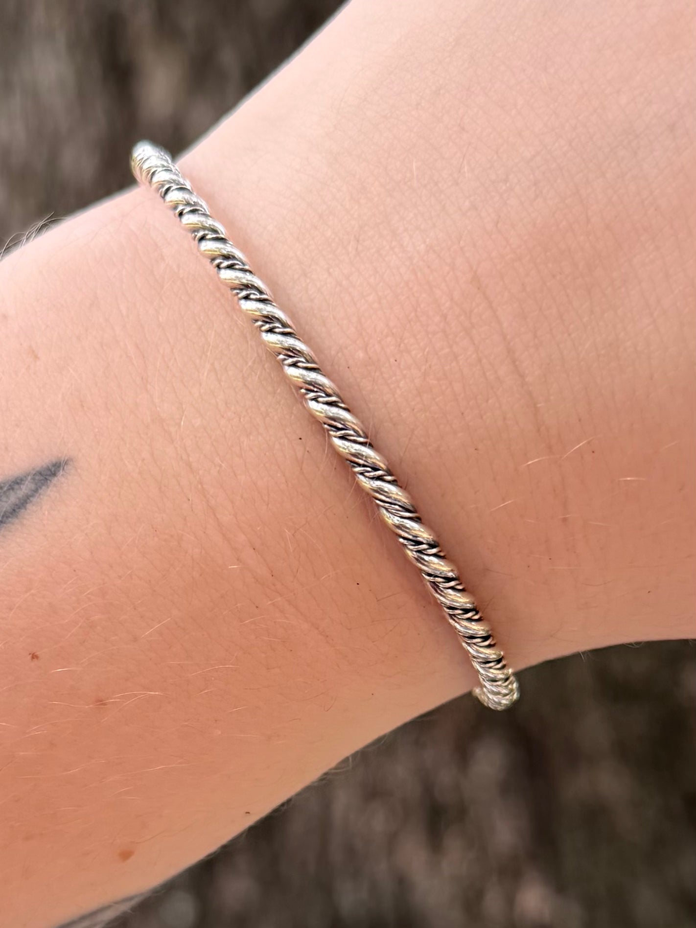 Elaine Tahe | Sterling Silver Twist Cuff