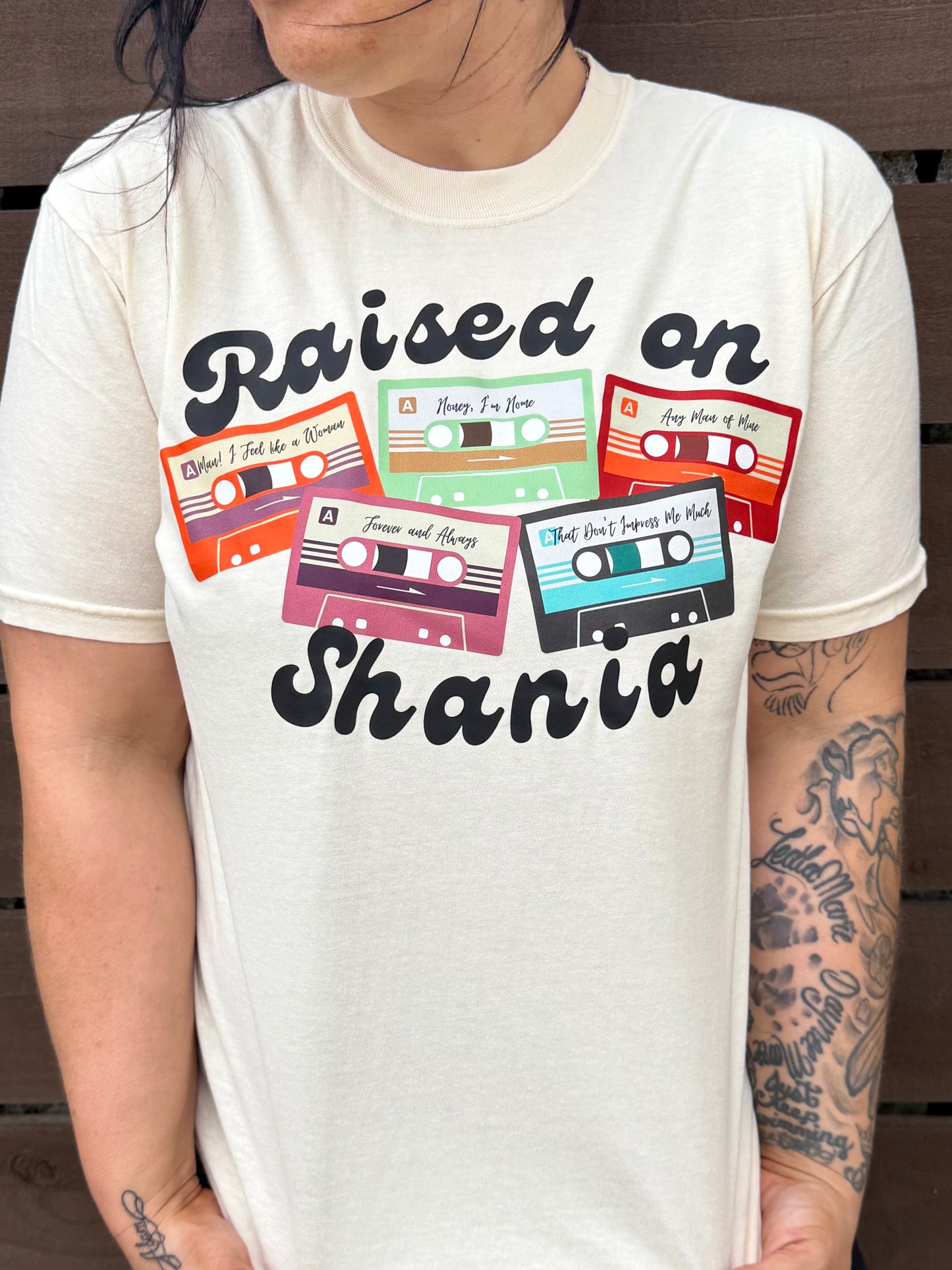Raised on Shania | Comfort Color Graphic Tees