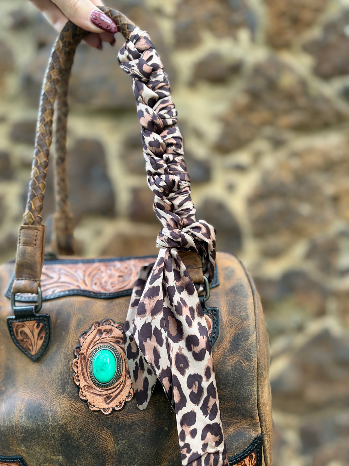 Leopard Outlaw Western Latigo