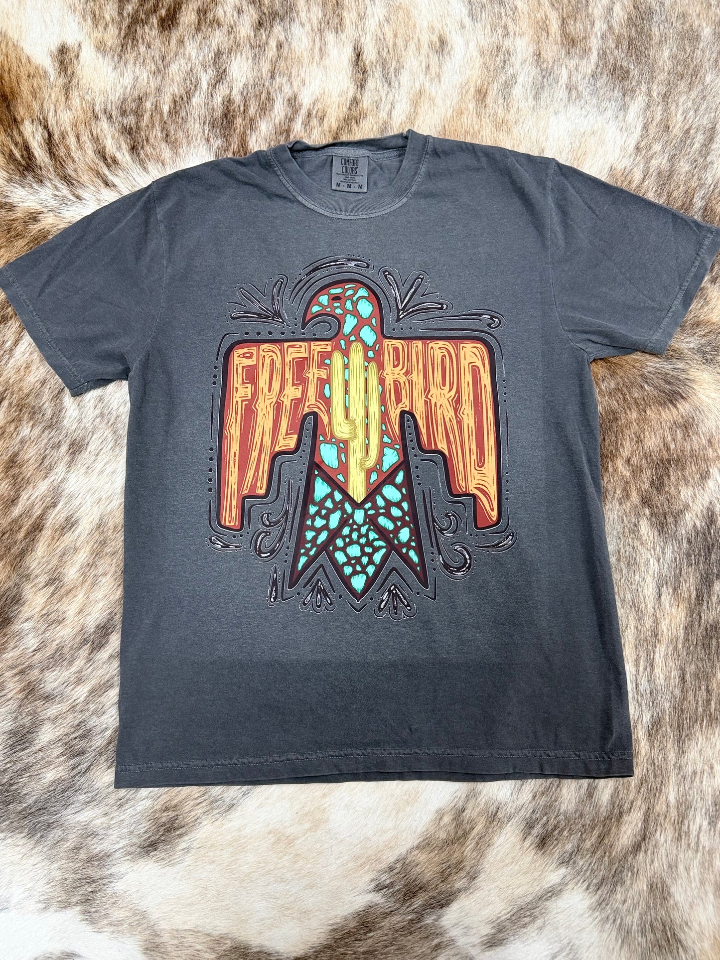 Free Bird Western Graphic Tee – Comfort Colors Oversized Tee