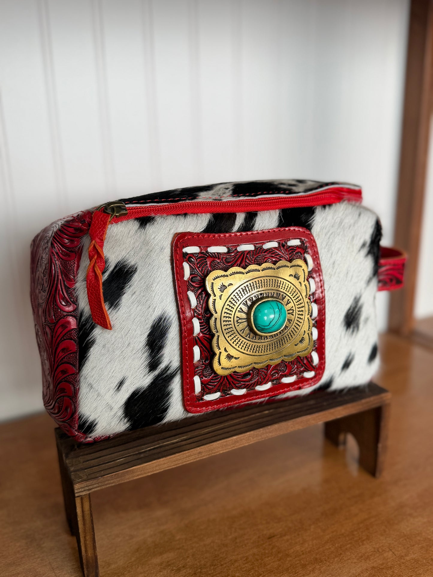 Western Cowhide Cosmetic & Hair Essentials Bundle