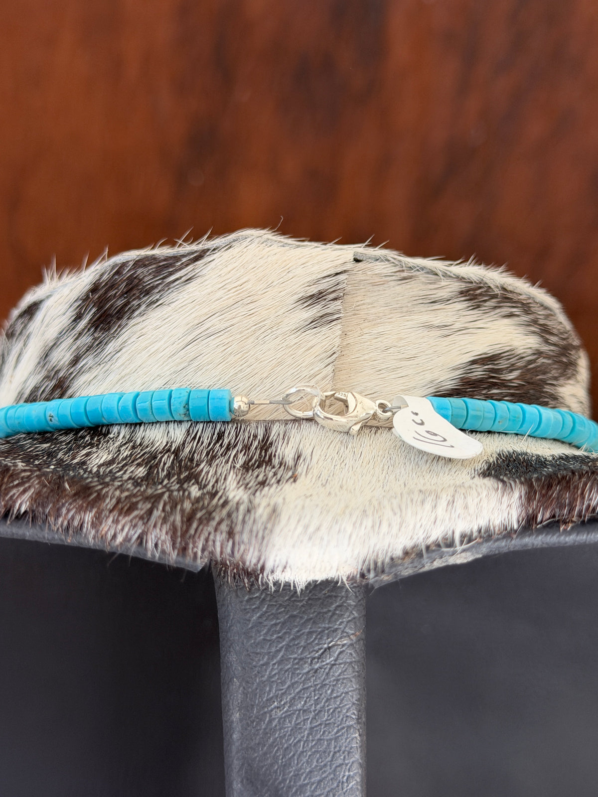 Doreen Jake 16" Kingman Turquoise Stacker Necklace β Native Made