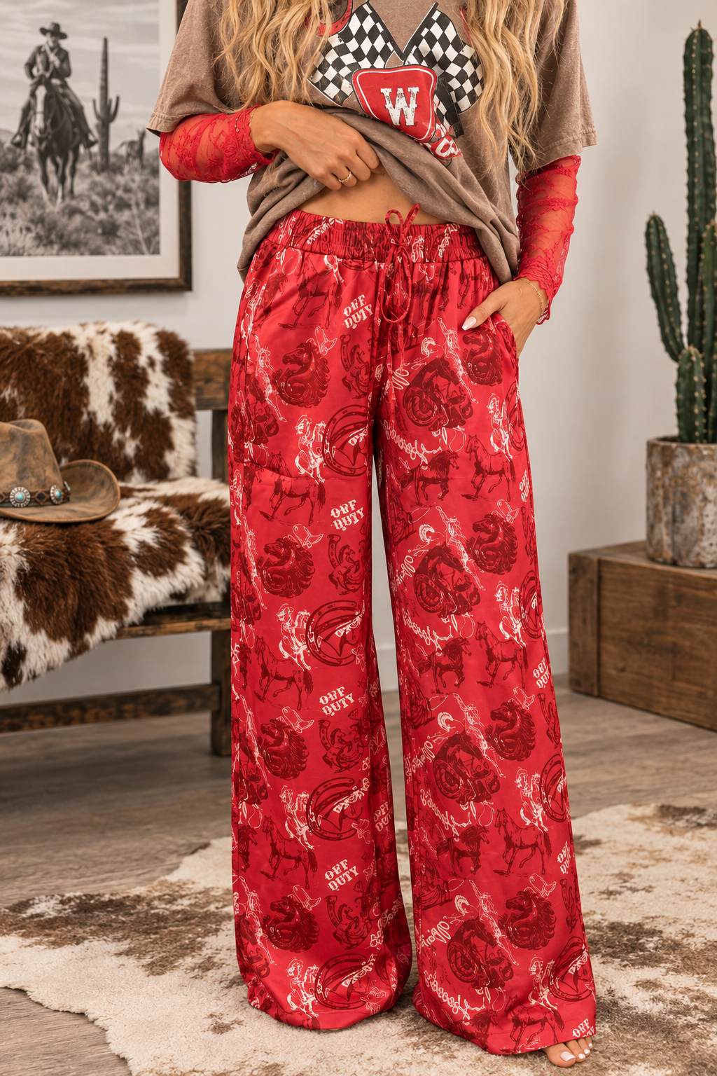 Off Duty Stretchy Wide Leg Pants
