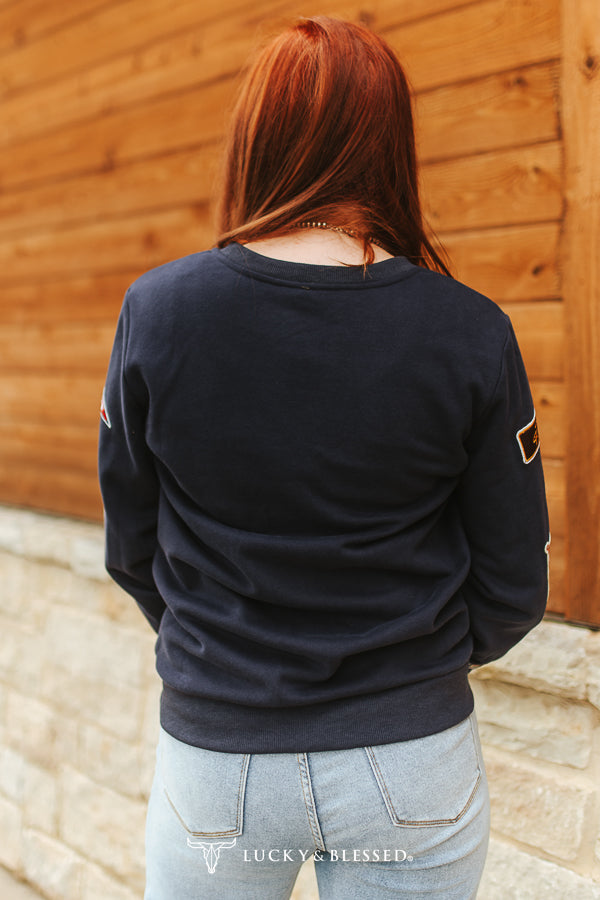 Western Patchwork Sweatshirt