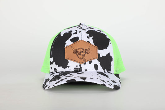 Green Highland Cow Trucker Hat