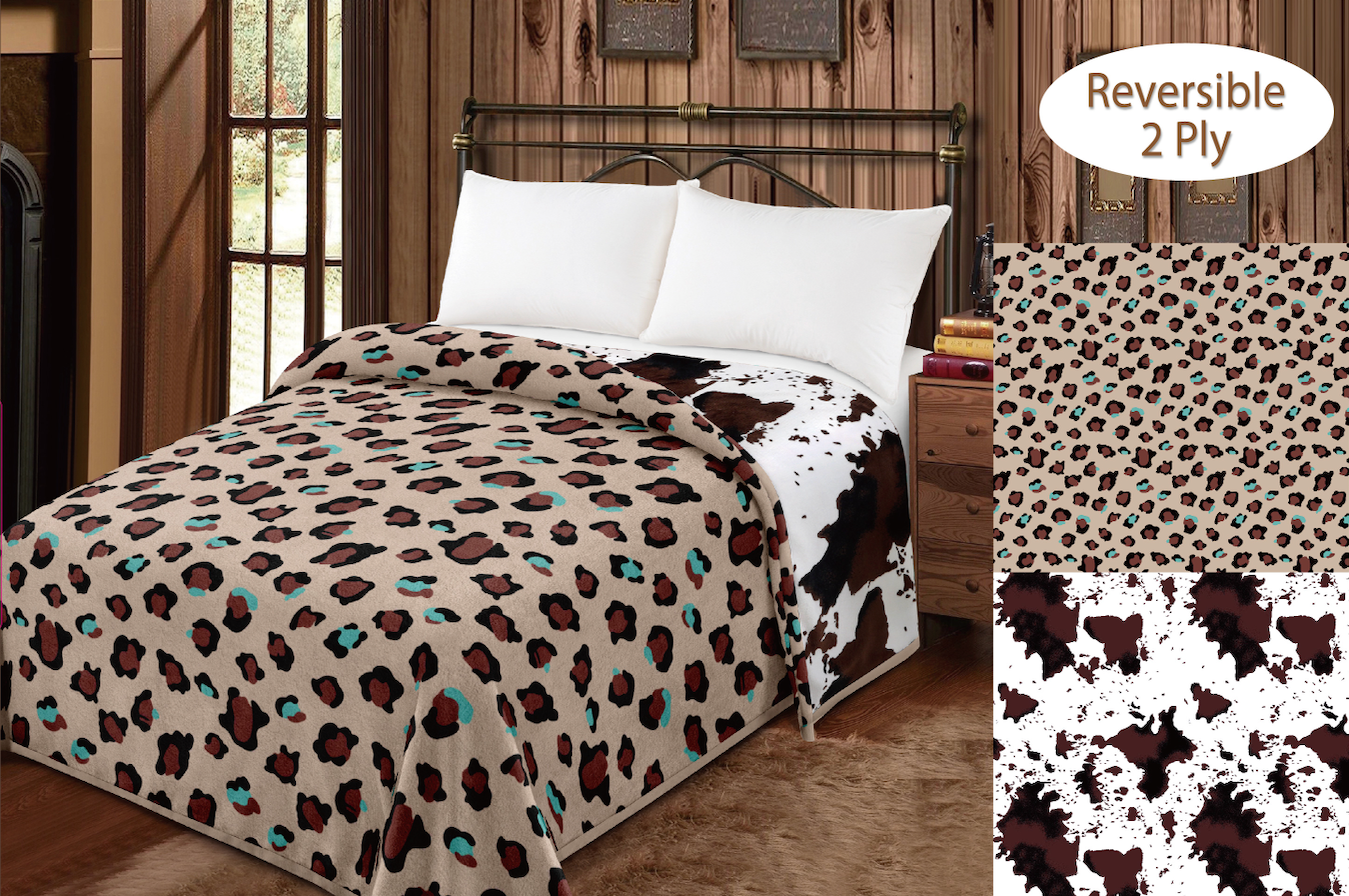 Cozy Cowgirl Reversible King Sized Blanket