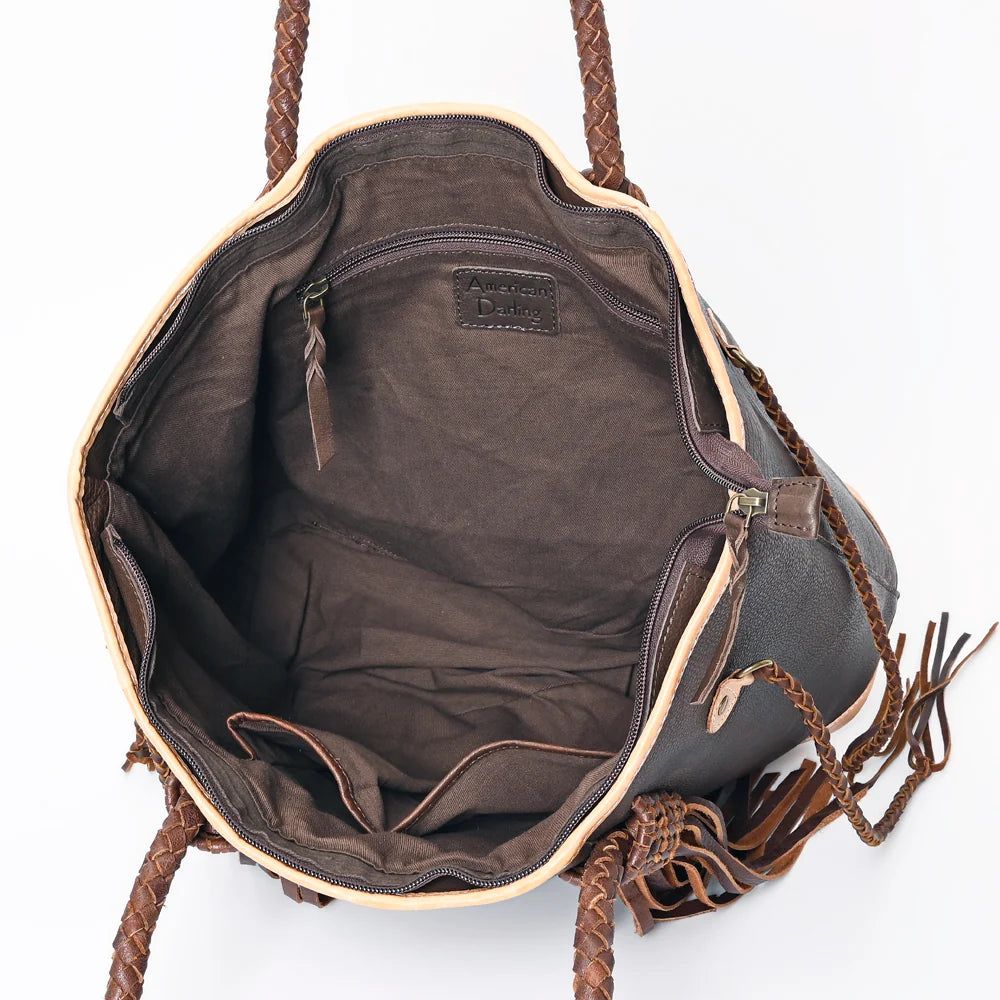 American Darling Braided Leather & Fringe Never Full Bag