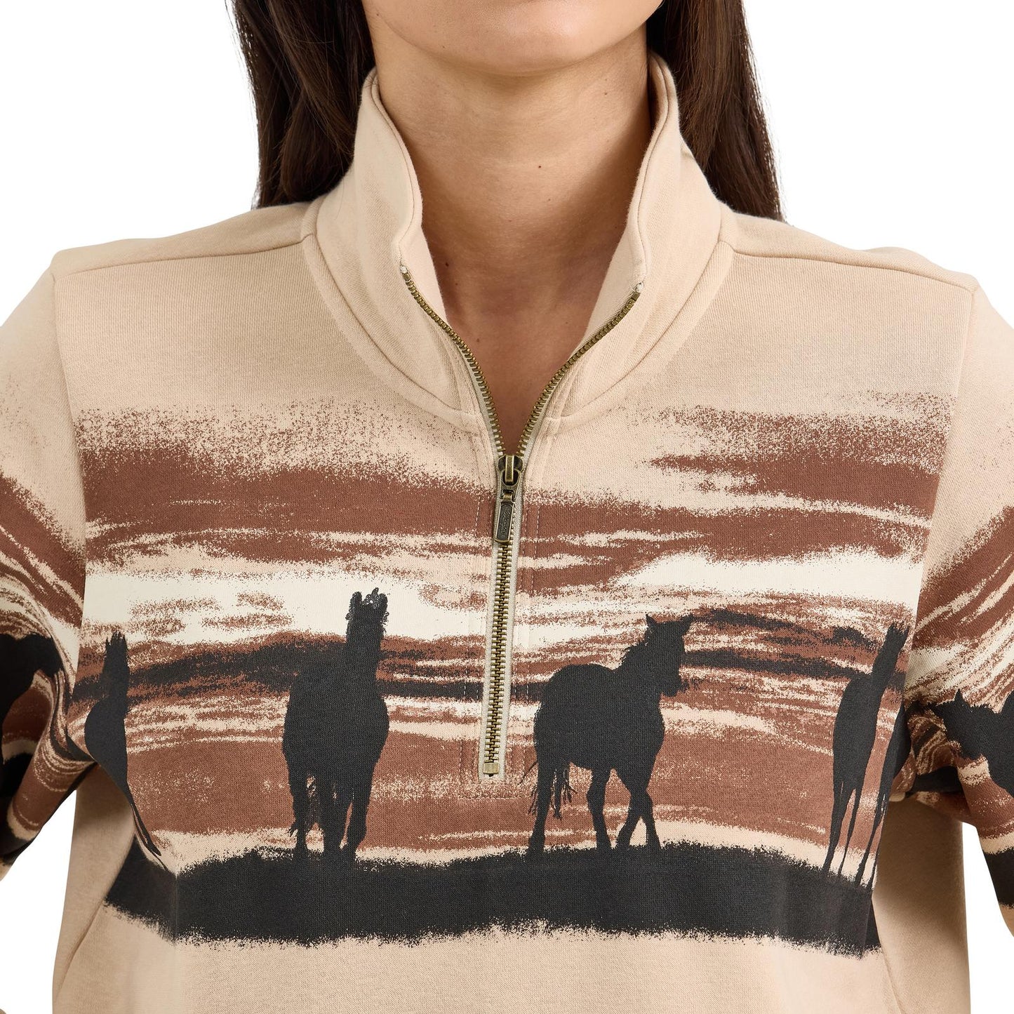 Wrangler Womans 1/4 Zip Vintage Sweater