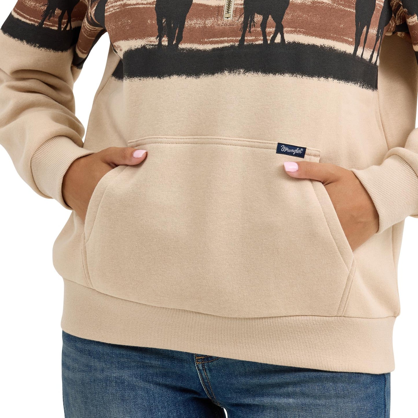 Wrangler Womans 1/4 Zip Vintage Sweater