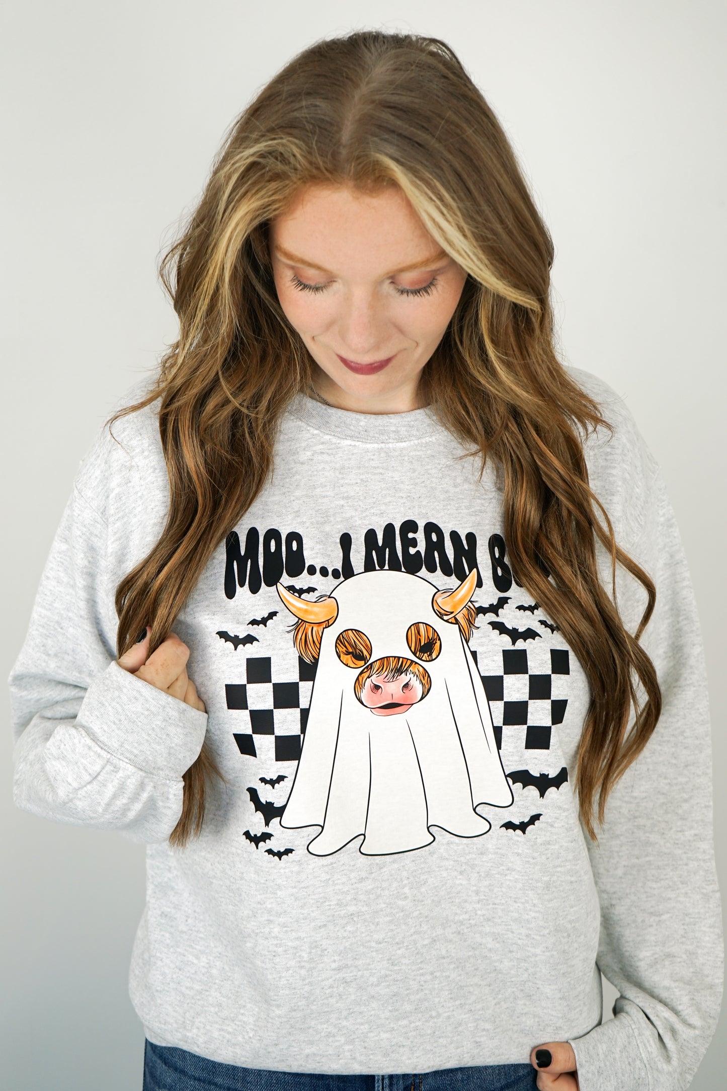 Moo Moo Cow Ghost Crewneck Sweatshirt