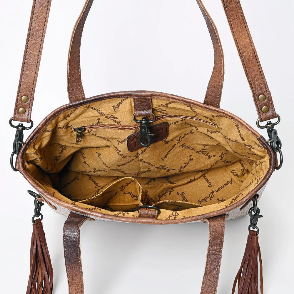 The Croc Darling Genuine Leather Western Tote & Crossbody Bag | American Darling