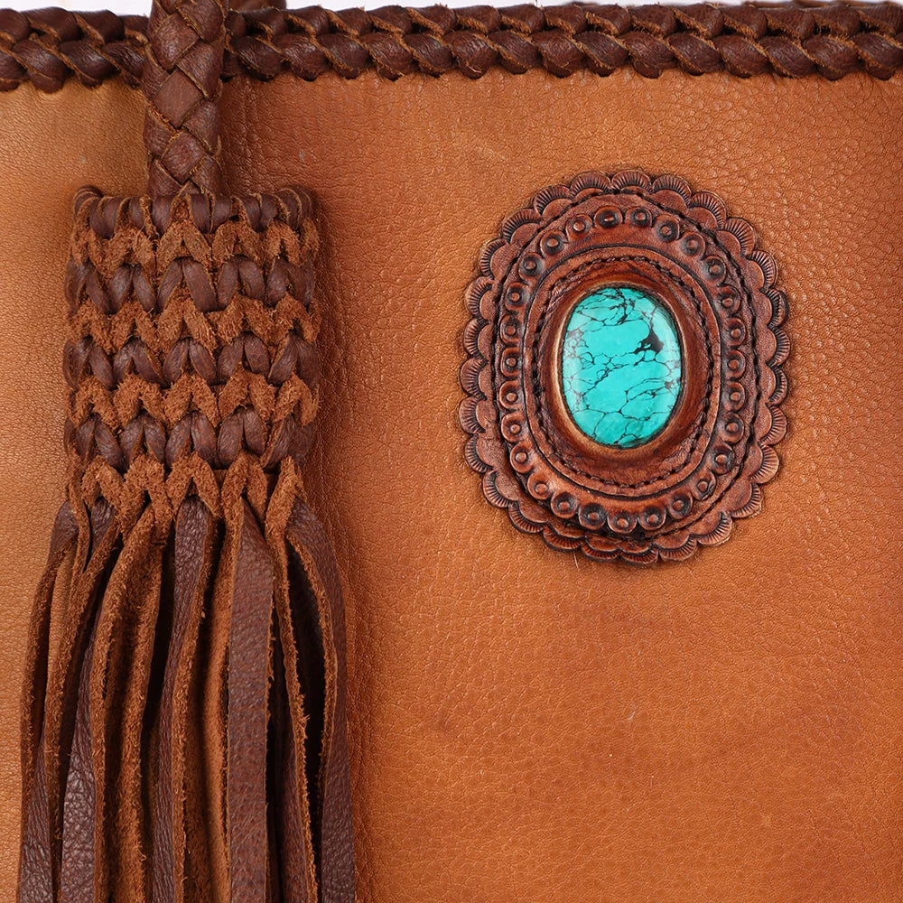 Genuine Leather Fringe Tote | American Darling