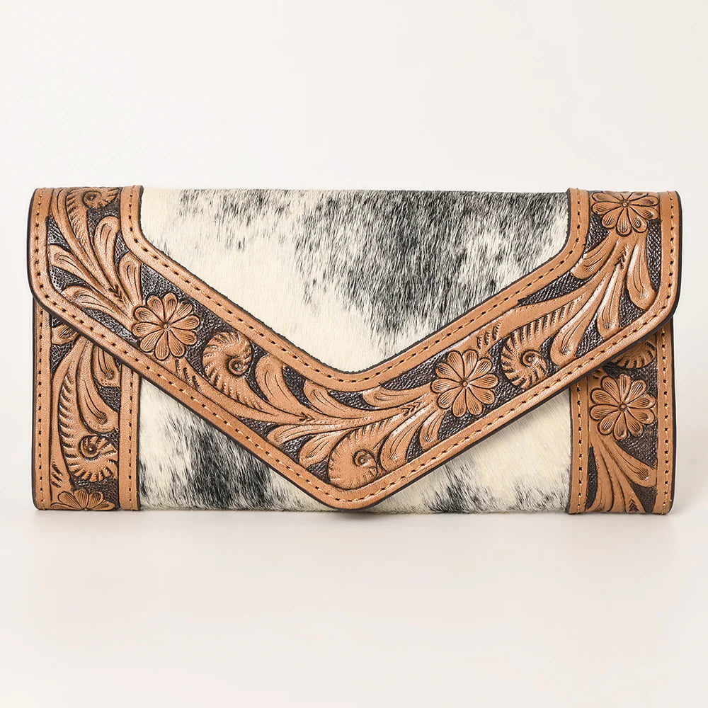 Wildflower Hair-On Leather Wallet by American Darling