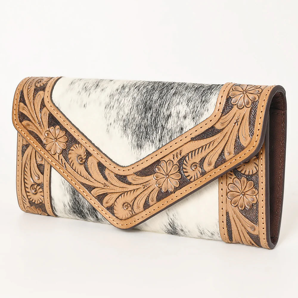 Wildflower Hair-On Leather Wallet by American Darling