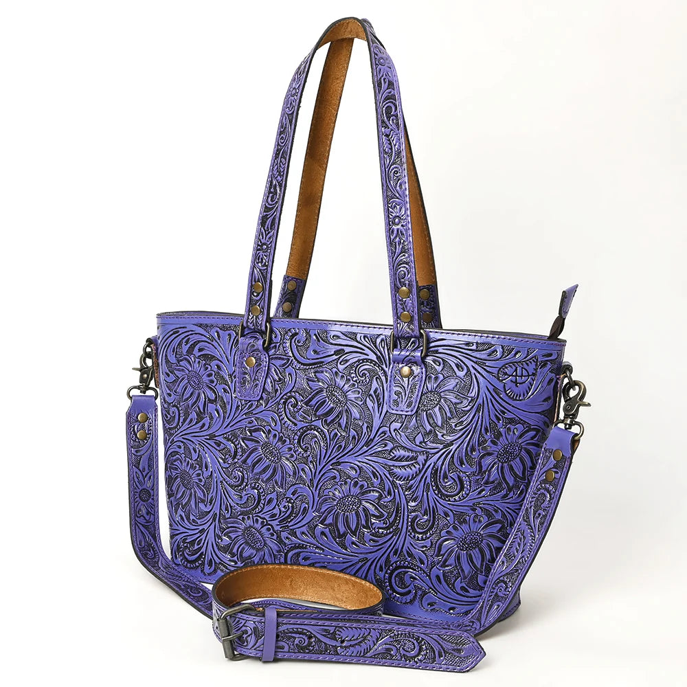 The Heirloom Floral Tote | American Darling Genuine Tooled Leather Bag