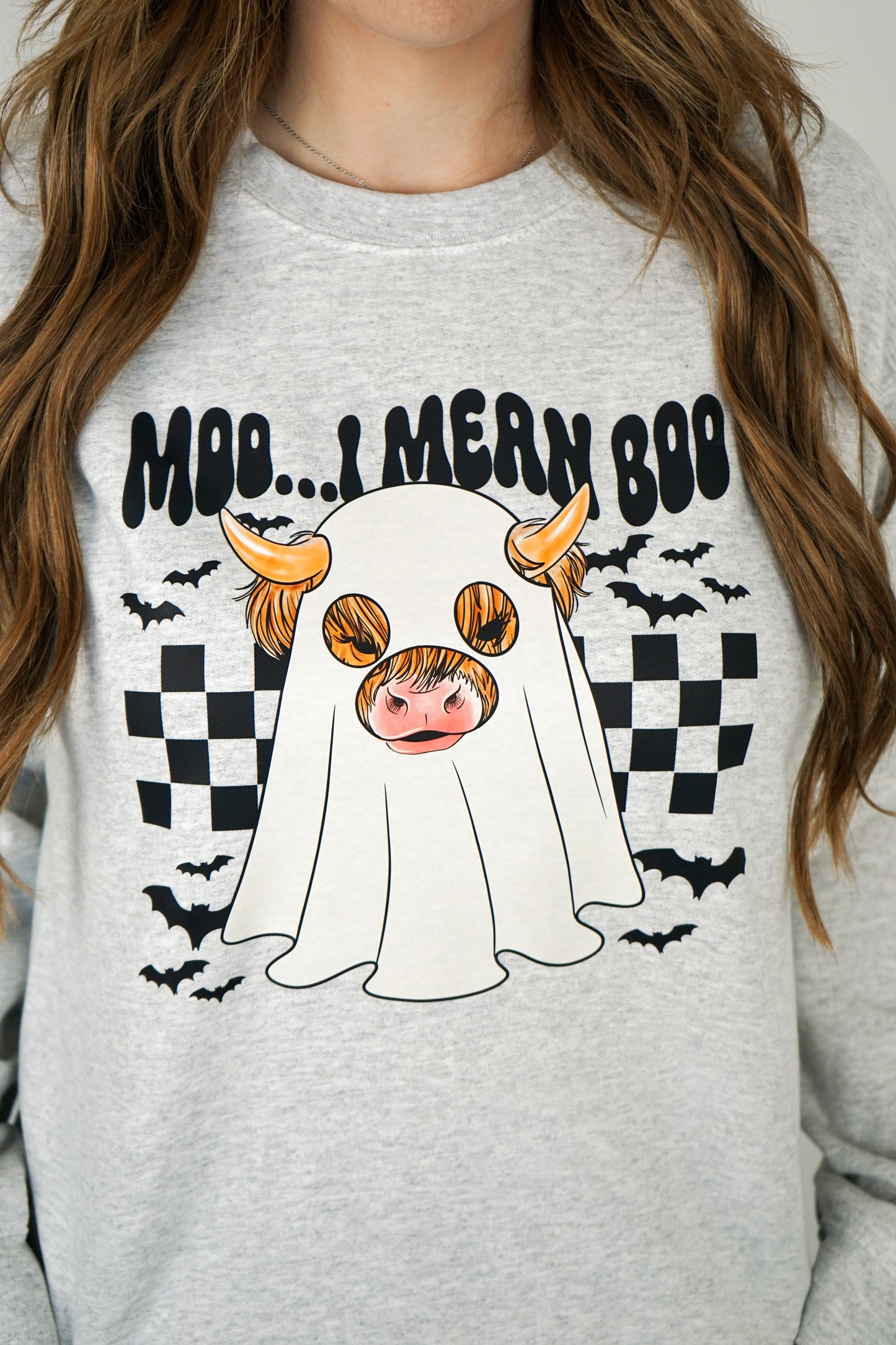 Moo Moo Cow Ghost Crewneck Sweatshirt