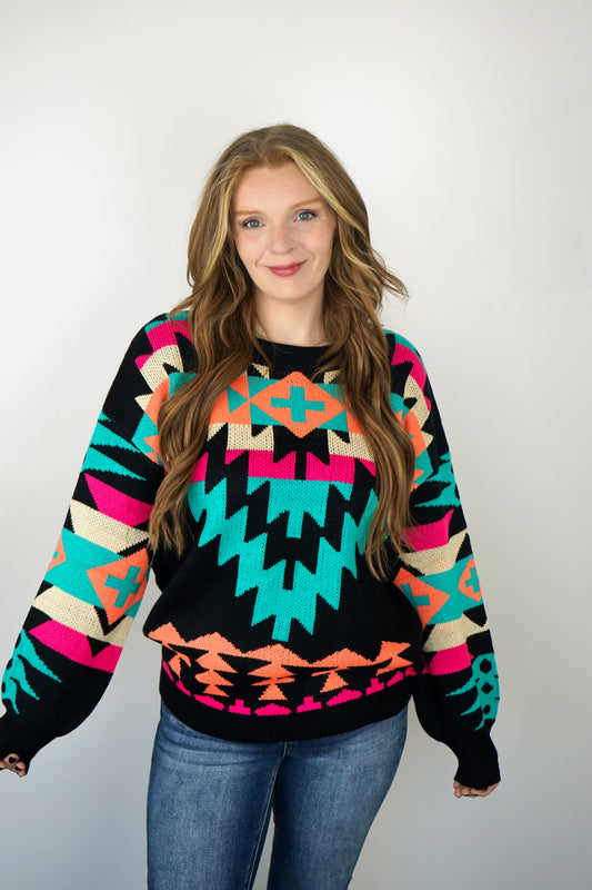 Neon Eyes Knit Sweater