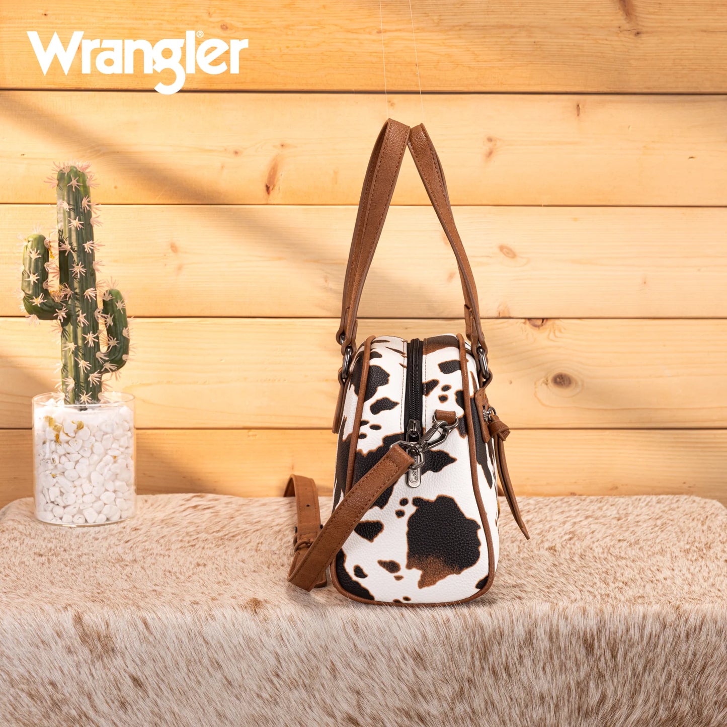 Wrangler Cow Print Satchel