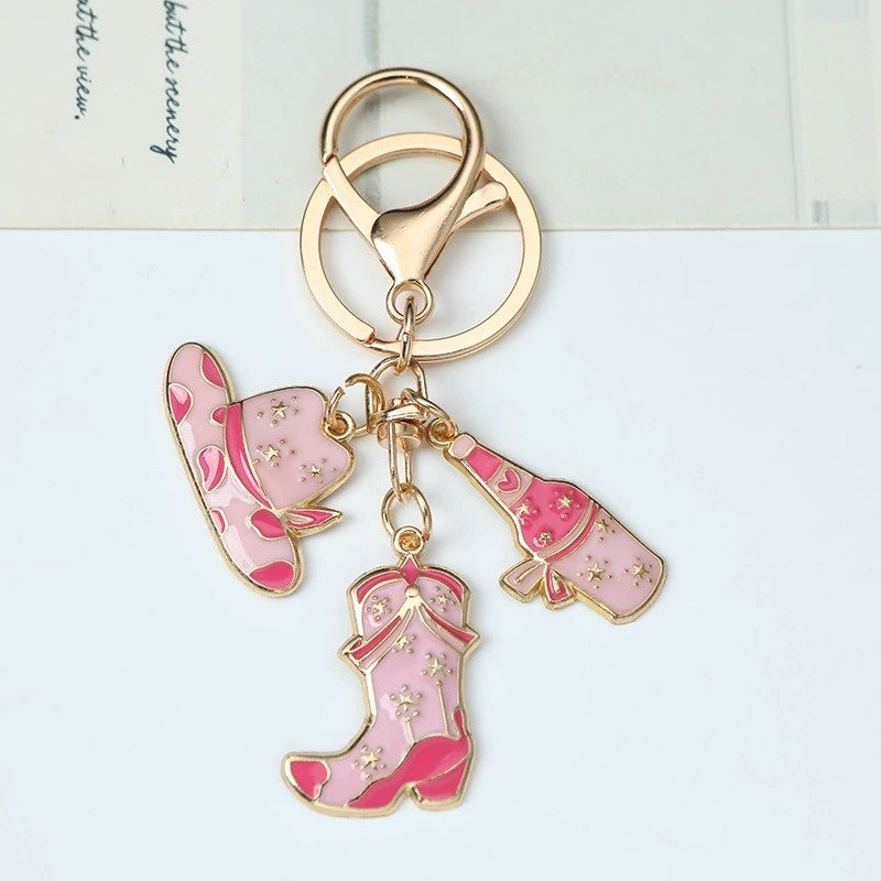 Boot & Hat Bag Charm Keychain