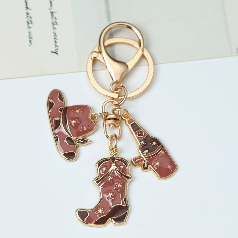 Boot & Hat Bag Charm Keychain