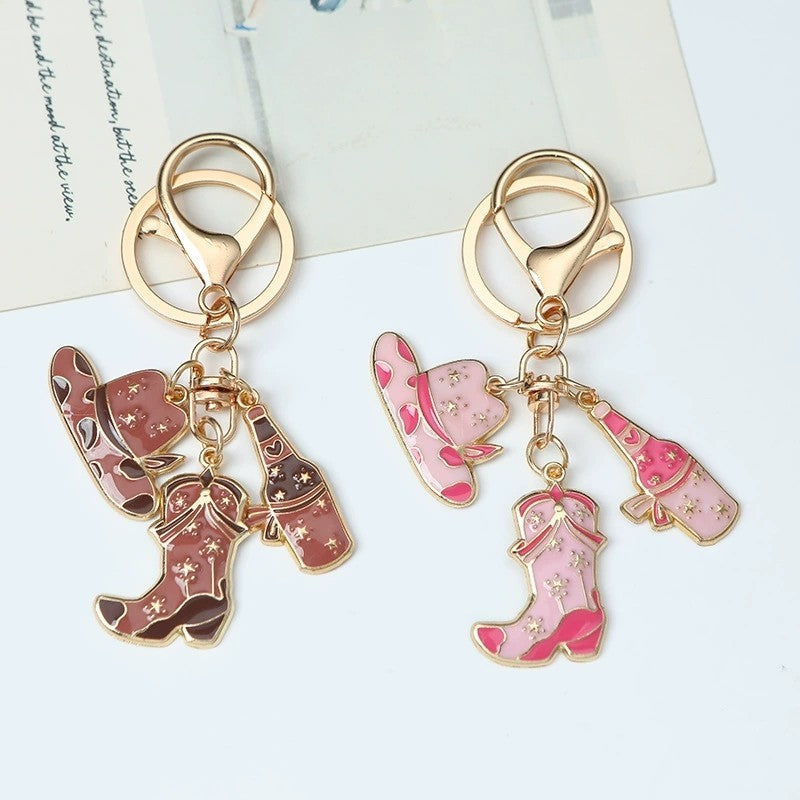 Boot & Hat Bag Charm Keychain