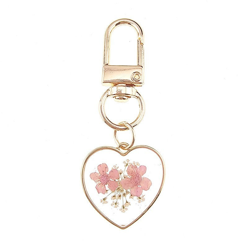 Dried Flower Bag Charm Pendant