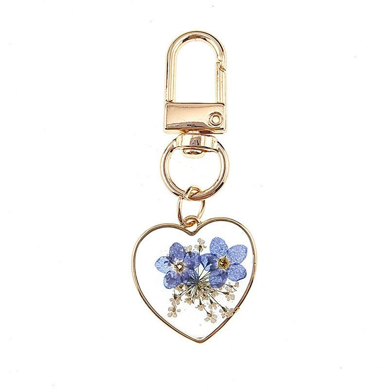 Dried Flower Bag Charm Pendant