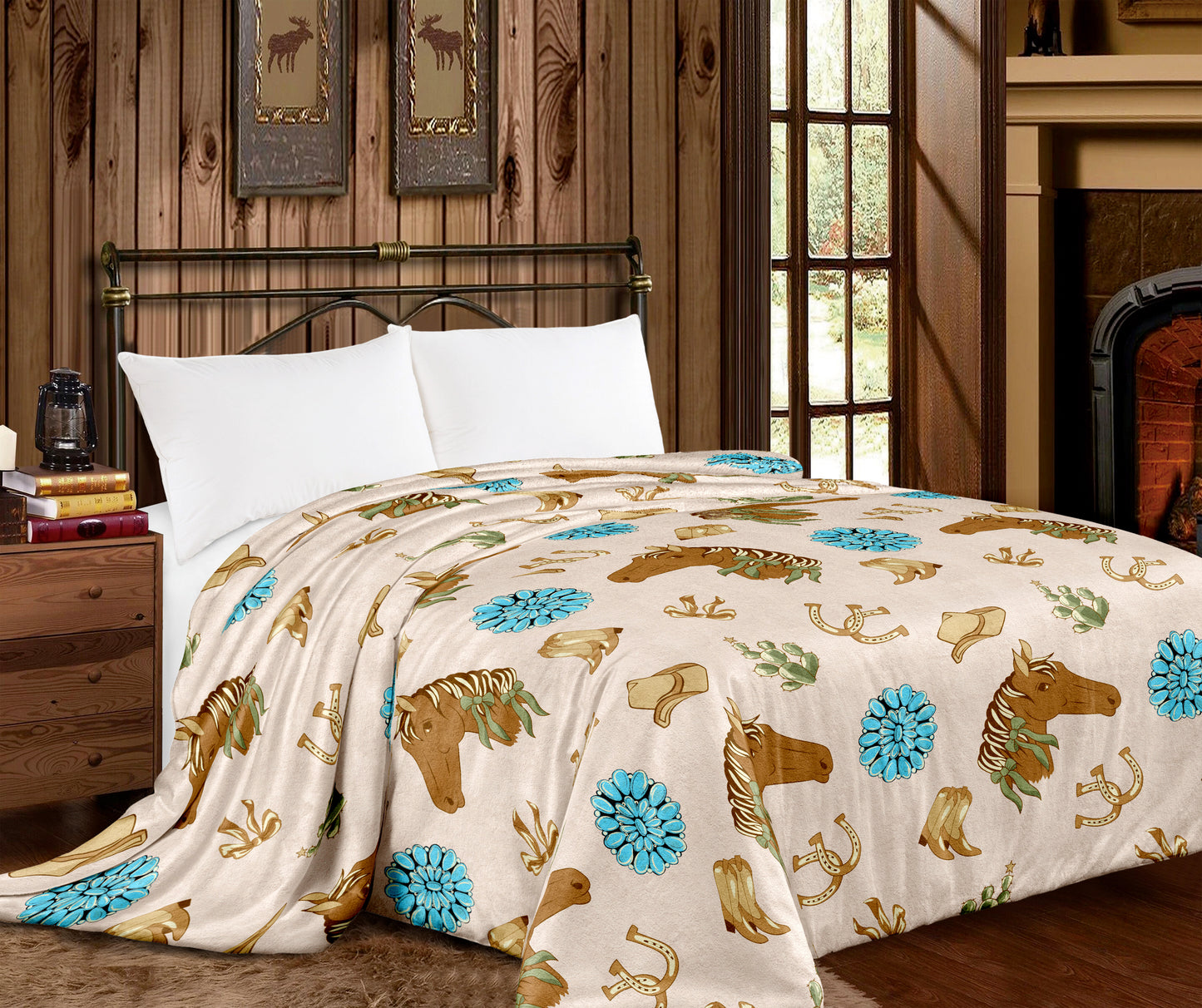 🤎 Western Printed King Size Blanket – Super Soft & Cozy 🤎