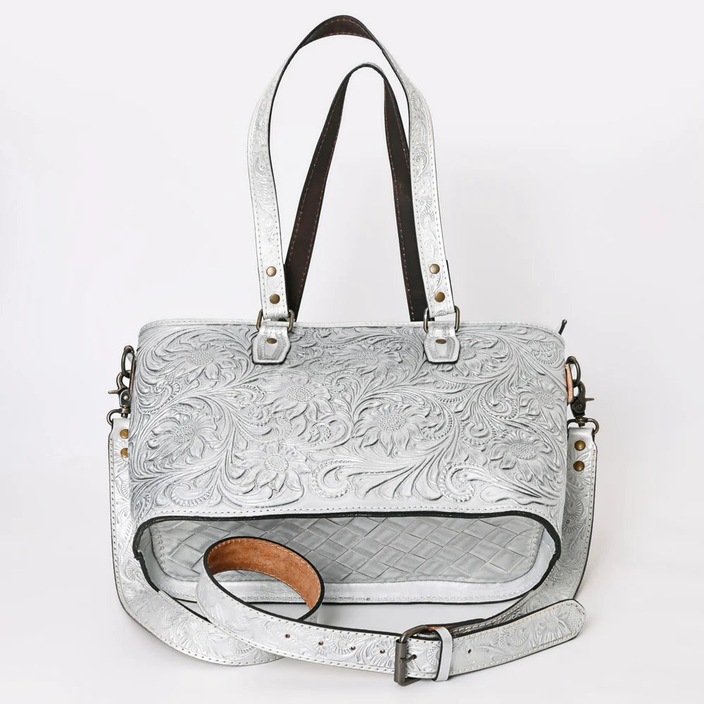 The Heirloom Floral Tote | American Darling Genuine Tooled Leather Bag