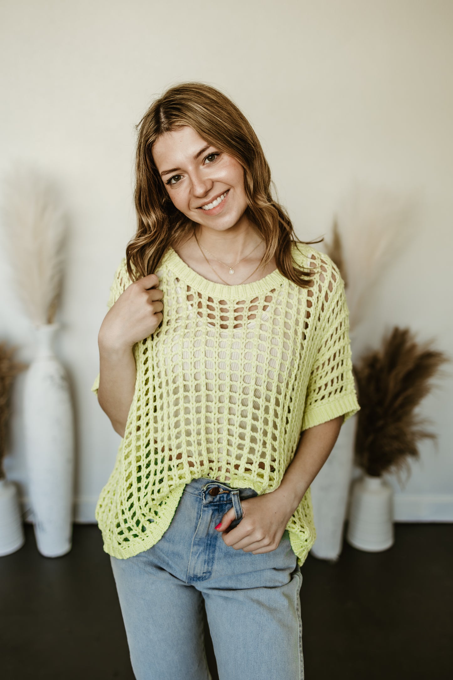 Beach Babe Open Stitch Crochet Pullover