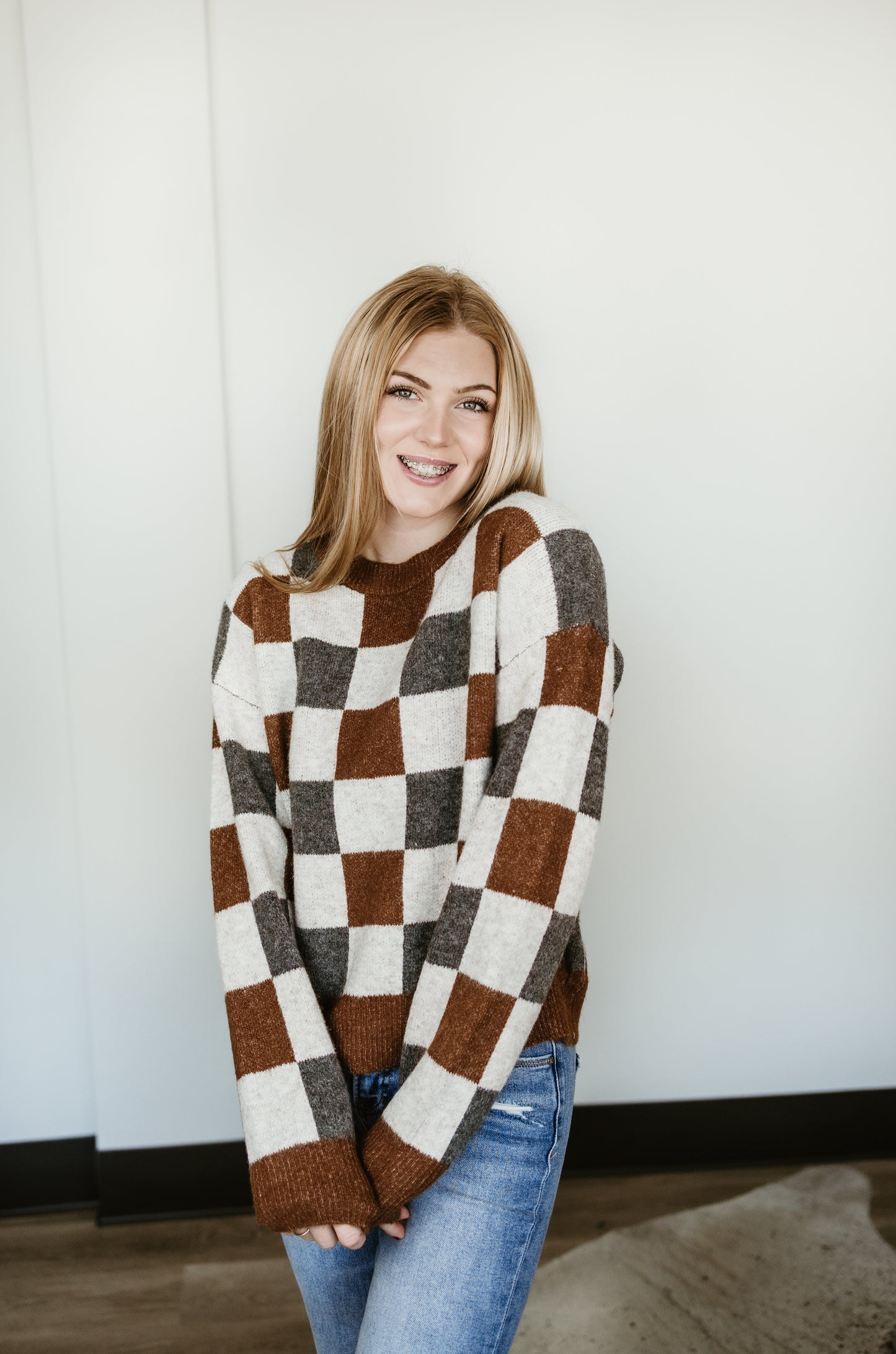 Rustic Ranch Checkered Sweater