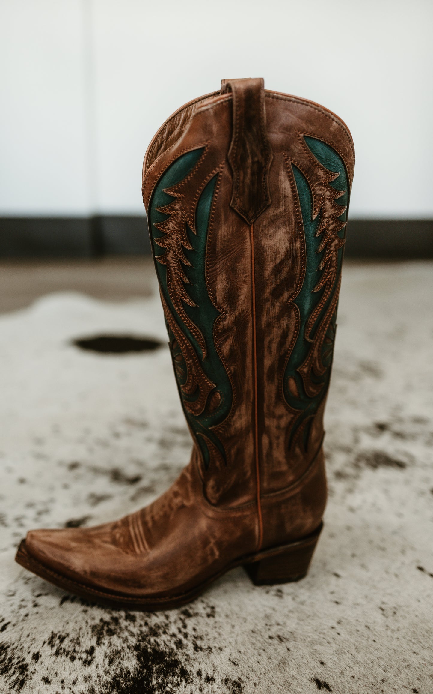 Circle G Turquoise Inlay and Embroidery Boots