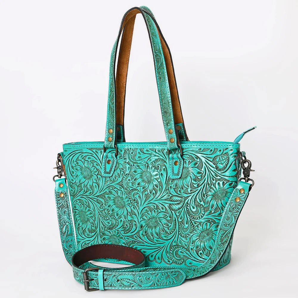 The Heirloom Floral Tote | American Darling Genuine Tooled Leather Bag