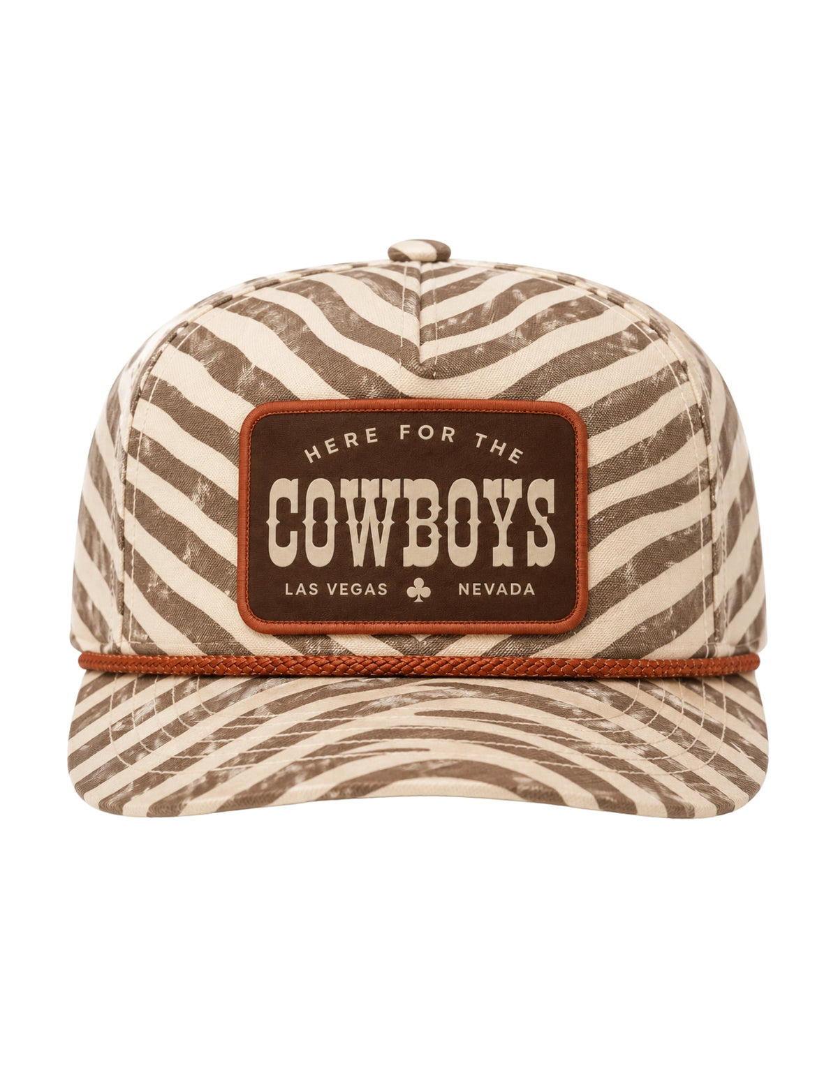 Here for the Cowboys Zebra Western Trucker Hat