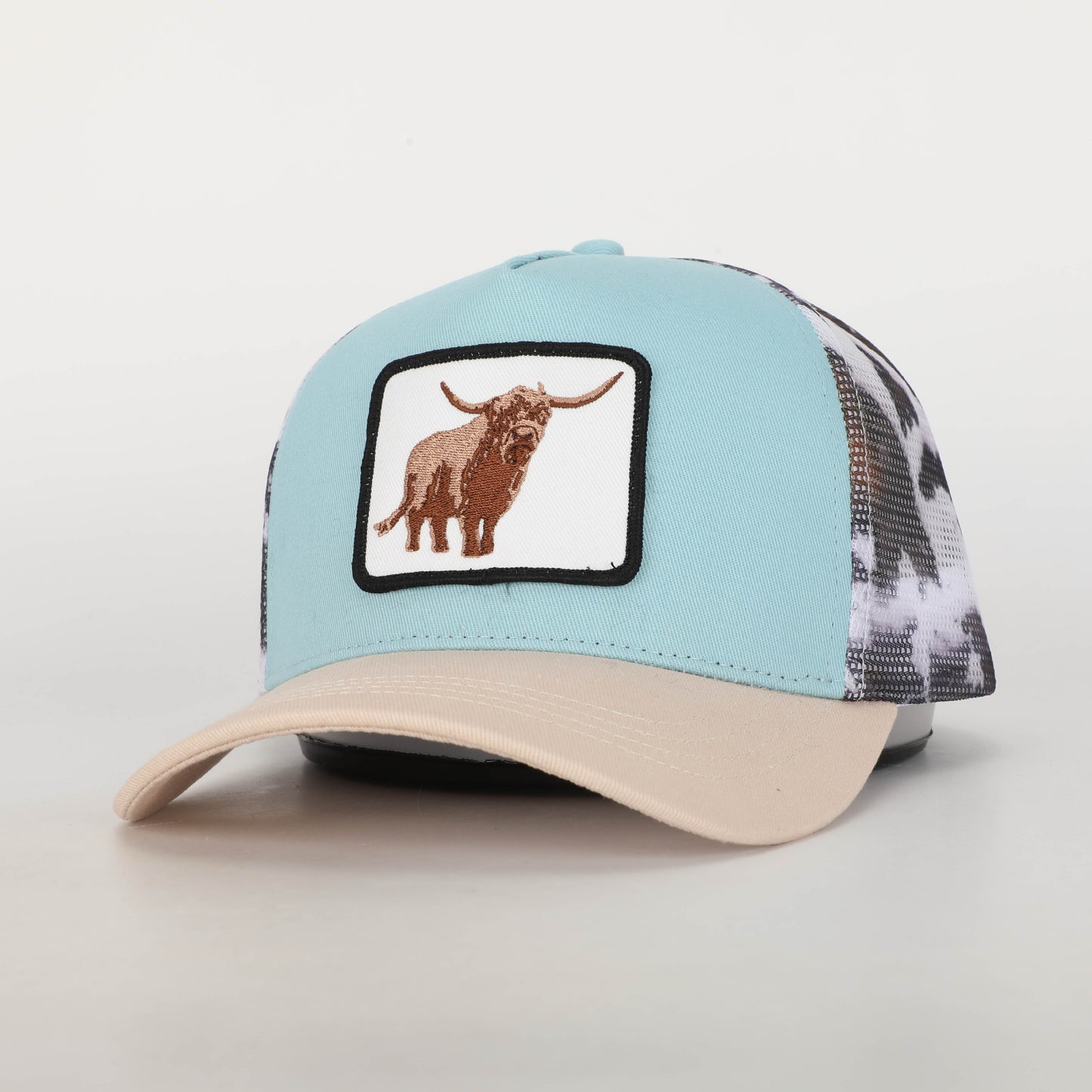 Highland Cow Embroidered Patch Trucker Hat