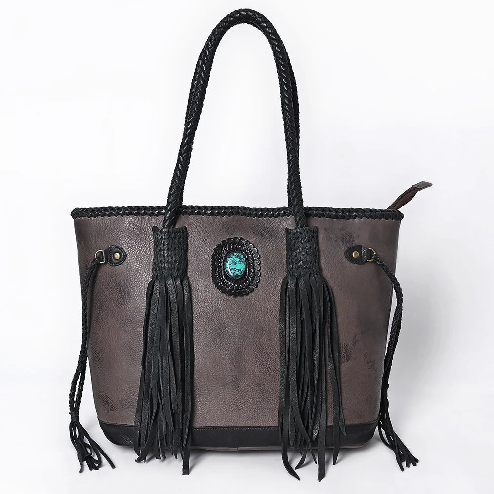 American Darling Braided Leather & Fringe Never Full Bag