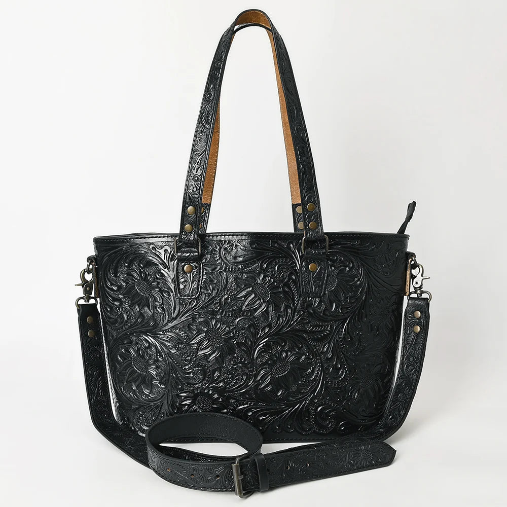 The Heirloom Floral Tote | American Darling Genuine Tooled Leather Bag