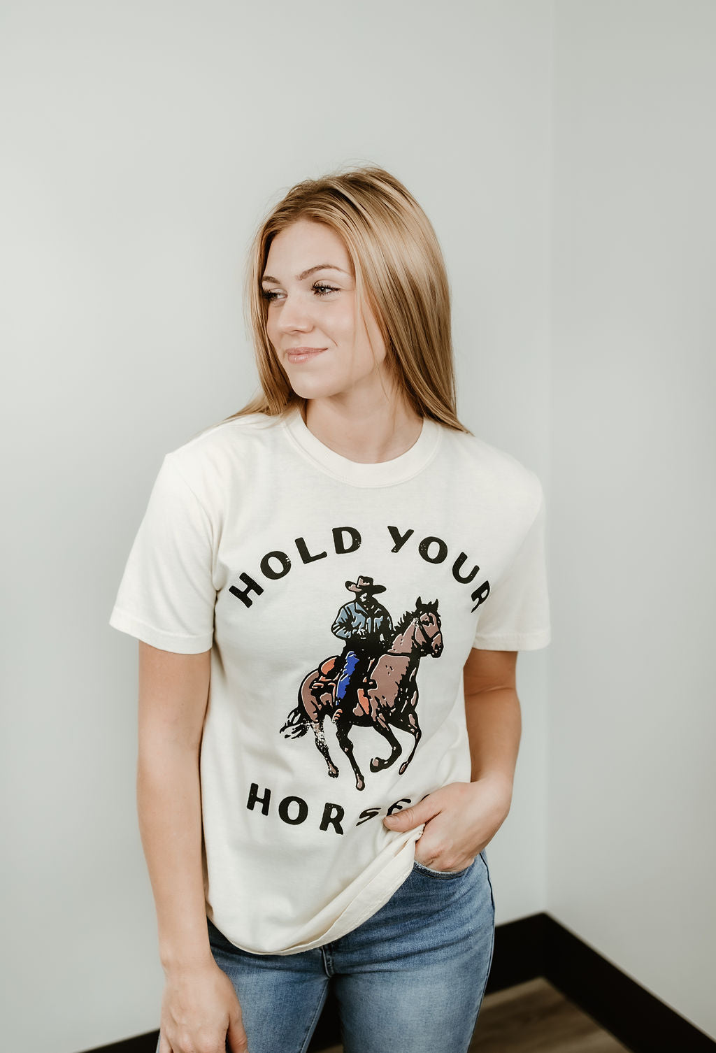 Hold Your Horses Vintage Western Comfort Tee