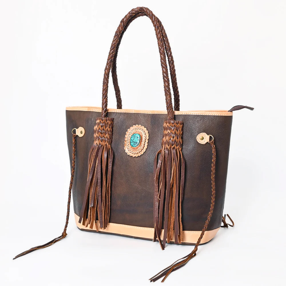 American Darling Braided Leather & Fringe Never Full Bag
