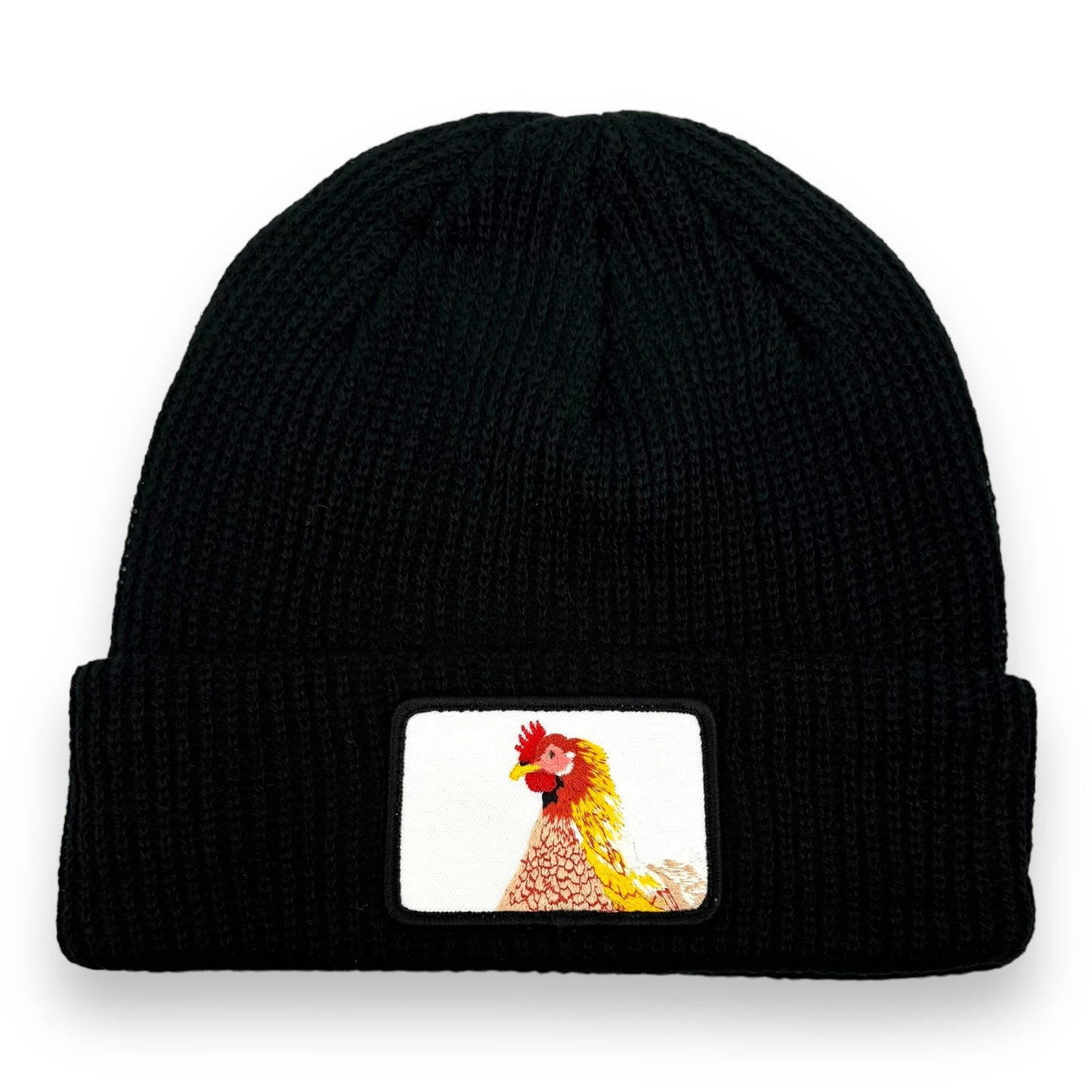 Beanie with Cute Embroidered Animal Patch