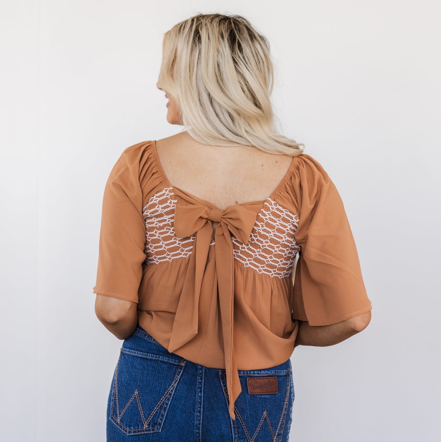 Square Neck Wide Sleeves Flowy Top