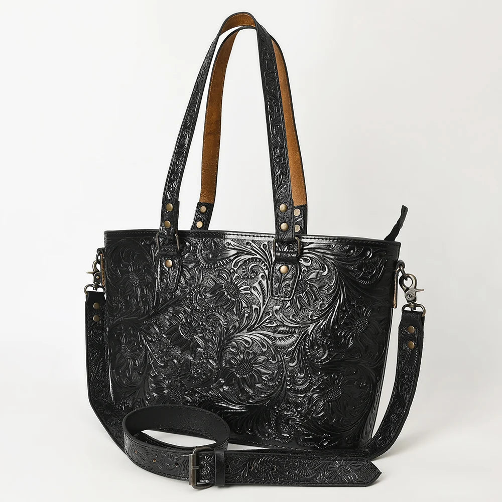 The Heirloom Floral Tote | American Darling Genuine Tooled Leather Bag