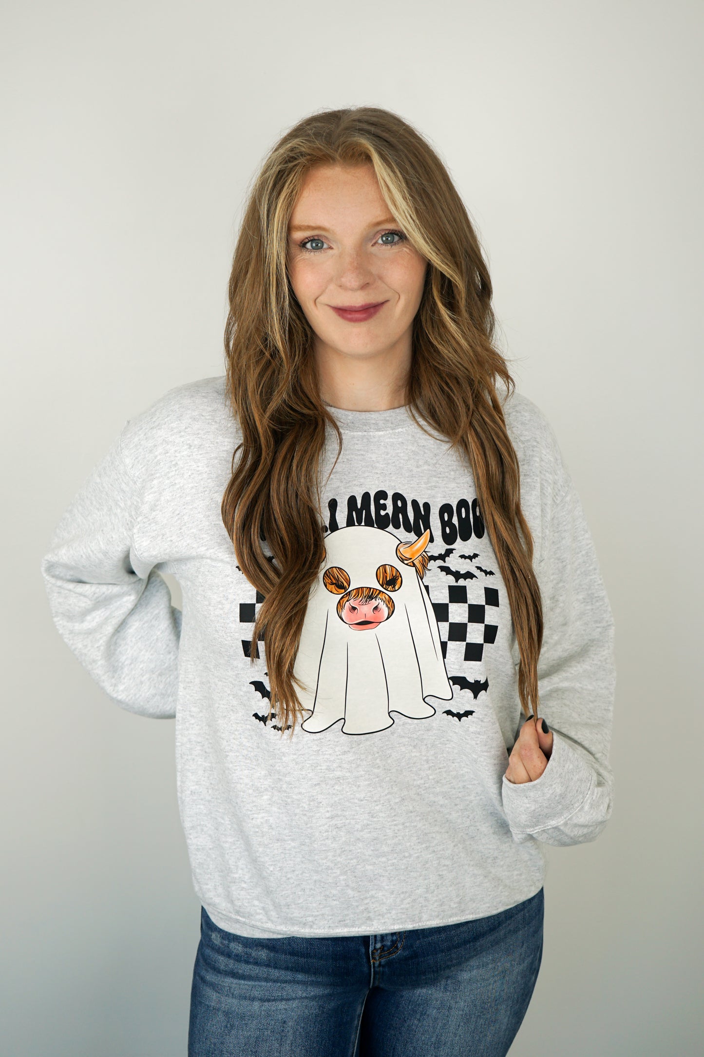 Moo Moo Cow Ghost Crewneck Sweatshirt